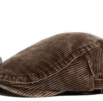 Corduroy Flat Cap — Brown