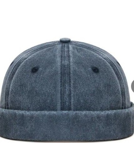 Denim Docker Cap — Washed Blue