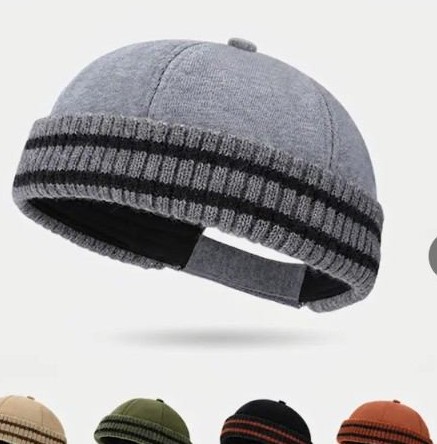 Ribbed Beanie — Grey